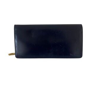Nina Ricci dark blue leather clutch wallet
